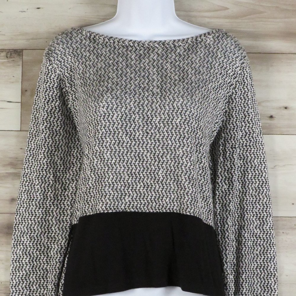 I-N-C-* Women's Long Sleeve Boat Neck Straight Ribbed Hem/Cuffs‎ Blouse~ Large